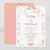 Coquette Cameo Vrijgezellenfeest Kaart (Voorkant / Achterkant)