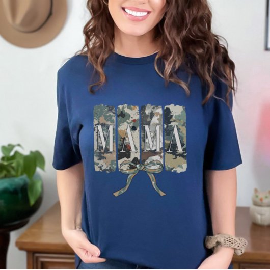 Coquette Camouflage Mom Moederdag T-shirt