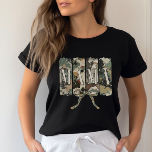 Coquette Camouflage Mom Moederdag T-shirt