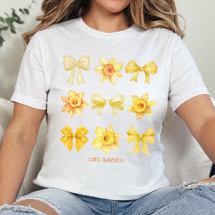 Coquette Cancer Awareness Tshirt, narcis kanker Tri-Blend Shirt