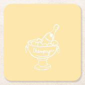 Coquette Champagne Kartonnen Onderzetters (Voorkant)