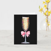 Coquette Champagneglas Gelukkig Nieuwjaar 2026 Fee Kaart (Gele Bloem)