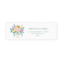 Coquette Charm Bloem sticker met retouradres
