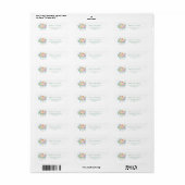 Coquette Charm Bloem sticker met retouradres (Full Sheet)