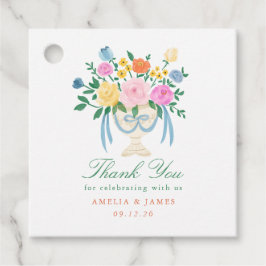 Coquette Charm Bloemenschildering Trouwdag Bedankjes Labels