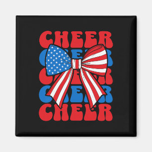 Coquette Cheer Bow Sport Cheerleader VS Amerikaans Magneet