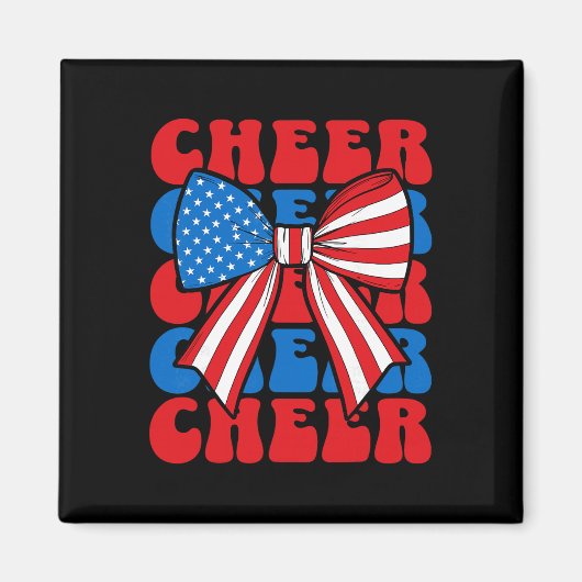 Coquette Cheer Bow Sport Cheerleader VS Amerikaans Magneet (Voorkant)