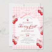 Coquette Cherr eerste verjaardag Kaart (Voorkant)