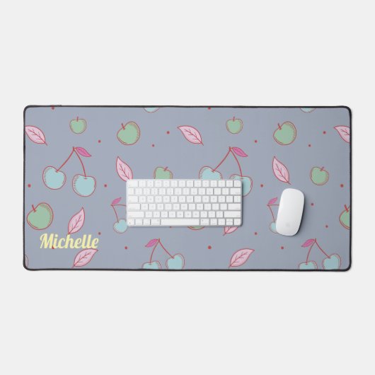 Coquette Cherries & Apple Aanpassen Slogan of Naam Bureaumat (Keyboard & Muis)