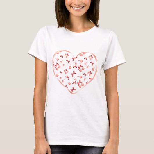 Coquette Cherries: Love in Every Detail T-shirt (Voorkant)