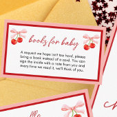 Coquette Cherry Baby shower Boeken voor Baby Informatiekaartje