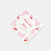 Coquette Cherry Baby Shower Servet (Hoek)
