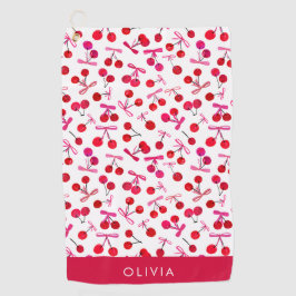 Coquette Cherry & boog patroon Golfhanddoek