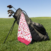 Coquette Cherry & boog patroon Golfhanddoek (Groen)
