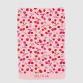 Coquette Cherry & boog patroon Golfhanddoek (Voorkant)