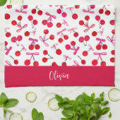 Coquette Cherry & boog patroon Theedoek (Gevouwen)