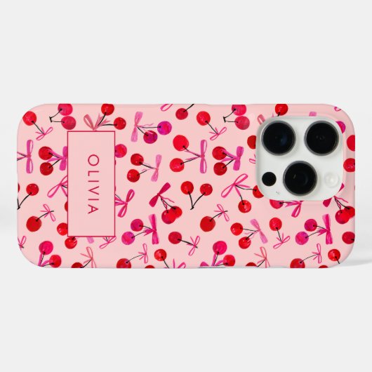 Coquette Cherry & Bow Case-Mate iPhone Case (Achterkant (horizontaal))