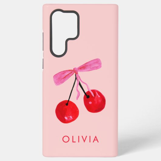 Coquette Cherry & Bow Samsung Galaxy Hoesje (Achterkant)