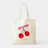 Coquette Cherry & Bow Tote Bag (Achterkant)