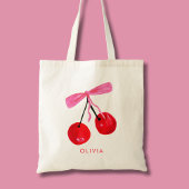 Coquette Cherry & Bow Tote Bag