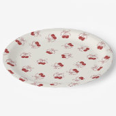 Coquette Cherry Bow Verjaardagspapier Borden Papieren Bordje (Gekanteld)