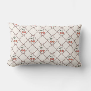  Coquette Cherry Bows en Lint Lattice Kussen