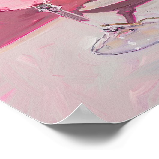 Coquette Cherry Cocktail Bar Winkelwagen Poster (Hoek)