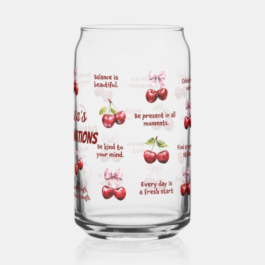 Coquette Cherry dagelijkse bevestiging Blikvorm Glas (Links)