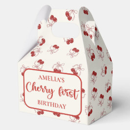 Coquette Cherry Eerste Verjaardag Favoriete Boxen Bedankdoosjes