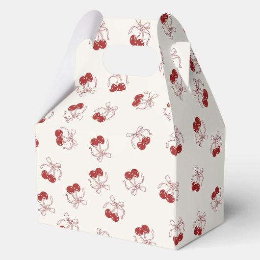 Coquette Cherry Eerste Verjaardag Favoriete Boxen Bedankdoosjes (Achterkant)