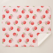 Coquette Cherry en Bow Sherpa Blanket Deken (Voorkant (horizontaal))