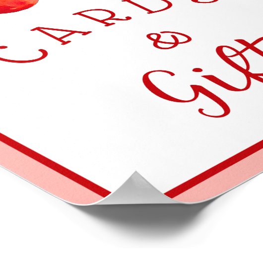 Coquette Cherry Kaarten & Geschenken teken Poster (Hoek)