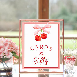 Coquette Cherry Kaarten & Geschenken teken Poster