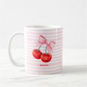 Coquette Cherry met roze strik Koffiemok (Links)