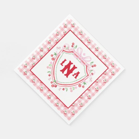 Coquette Cherry Monogam Servet (Hoek)