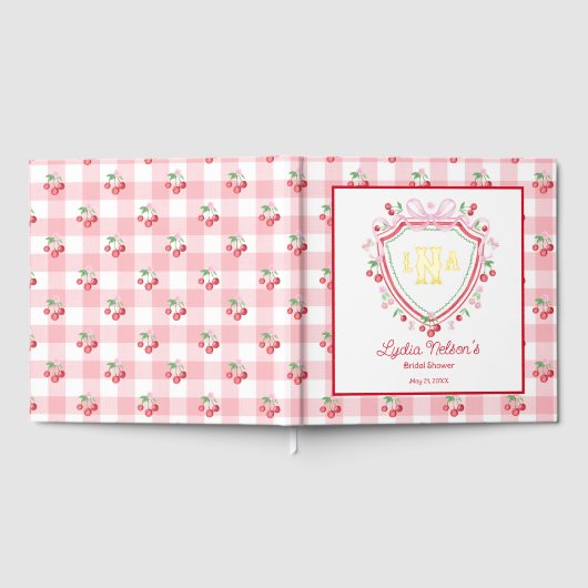 Coquette Cherry Monogam Vrijgezellenfeest Gastenboek (Volledig)