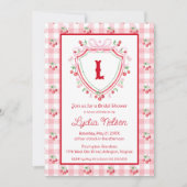 Coquette Cherry Monogam Vrijgezellenfeest Kaart (Voorkant)