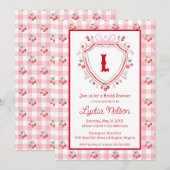 Coquette Cherry Monogam Vrijgezellenfeest Kaart (Voorkant / Achterkant)