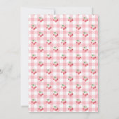 Coquette Cherry Monogam Vrijgezellenfeest Kaart (Achterkant)