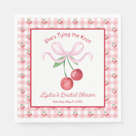 Coquette Cherry Monogam Vrijgezellenfeest Servet