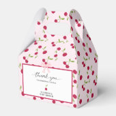 Coquette Cherry On Top Baby Shower Pink Thank you Bedankdoosjes (Voorkant Zijde)