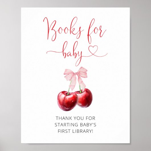 Coquette Cherry On Top Boeken voor Baby Poster (Voorkant)