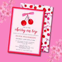 Coquette Cherry on Top Meisjes Baby Shower