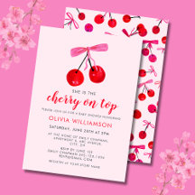 Coquette Cherry on Top Meisjes Baby Shower