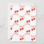 Coquette Cherry op Top Baby Girl Shower Kaart (Achterkant)