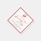 Coquette Cherry op Top Baby Girl Shower Servet (Hoek)