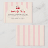 Coquette Cherry op Top Baby shower Boeken voor Bab Informatiekaartje (Voorkant / Achterkant)