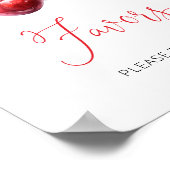 Coquette Cherry op Top Baby shower Favorieten Poster (Hoek)