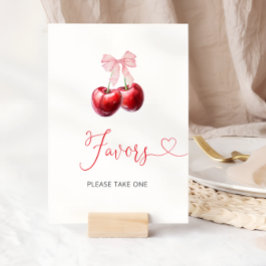 Coquette Cherry op Top Baby shower Favorieten Poster