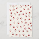 Coquette Cherry op Top Baby shower Invitation Kaart (Achterkant)